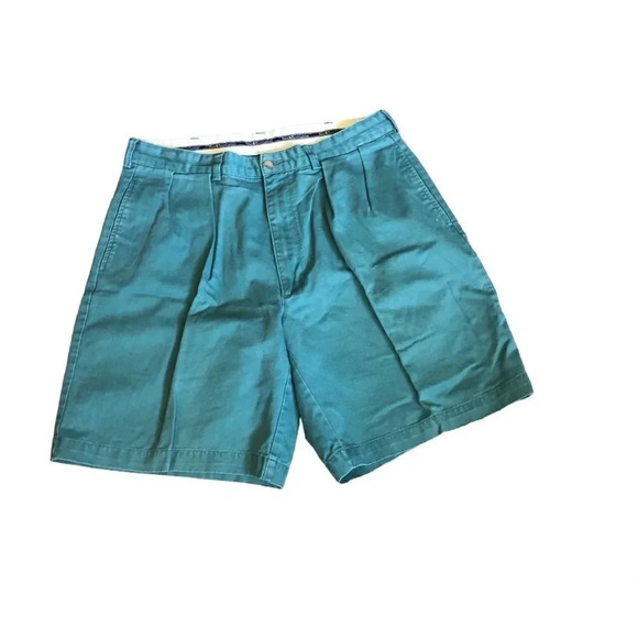Polo by Ralph Lauren Vintage Green Pleated Tyler Short - Picture 1 of 9
